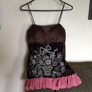 Sue Wong Women’s sz 6 beaded top EUC